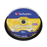 Verbatim DVD+RW Non-Printable 4x 4.7GB (Pack of 10) 43488