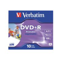 Verbatim DVD+R 16x 4.7GB Inkjet Printable (10 Pack) 43508