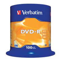 Verbatim DVD-R Non-Printable Spindle 16x 4.7GB (Pack of 100) 43549