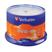 Verbatim 4.7GB 16x Speed Spindle DVD-R (50 Pack) 43548