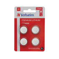 Verbatim CR2032 3V Premium Lithium Battery (Pack of 4) 49533