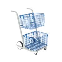 GoSecure Major Mail Trolley Removable Baskets Silver MT2SIL