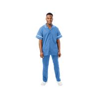 Work in Style PHILZ Male Healthcare Tunic Hospital Blue with White Trim Size 50 inch PHILZHOSPWHIT50