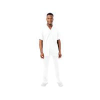 Work in Style PHILZ Male Healthcare Tunic White with White Trim Size 38 inch PHILZWHITWHIT38