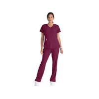Skechers SK101 Breeze Female Scrub Top Wine Size XL SK101/WINE/XL