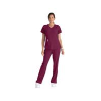 Skechers SK101 Breeze Female Scrub Top Wine Size 3XL SK101/WINE/3XL