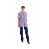 Work in Style Female Nursing Tunic Lilac with White Trim 30 Inch DVDTR/LIL/WHT/30