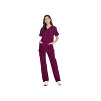 Dickies DKP520C Unisex Scrub Set Top and Trouser Wine Size L DKP520C/WINE/L