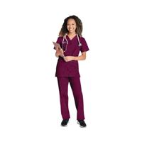 Cherokee WW530C Unisex Scrub Set Top and Trouser Wine Size 3XL WW530C/WINE/3XL
