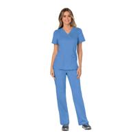 Cherokee WW610 Revolution Mock Wrap Top Ceil Blue XS CHWW610/Ceil Blue/XS
