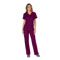 Cherokee WW610 Revolution Mock Wrap Top Wine XXS CHWW610/WINE/XXS