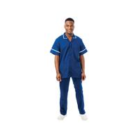 Work in Style PHILZ Male Healthcare Tunic Bugatti Blue with White Trim Size 52 inch PHILZBUGAWHIT52