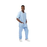 534LW V Neck Lightweight Scrub Top with Trim Sky 3XL 534LWSKYYWHIT3XL