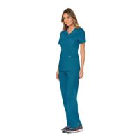 Cherokee Revolution Mock Wrap Top Caribbean Blue L CHWW610/CARI/L