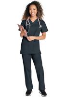 Cherokee Originals Unisex Medical Scrub Set - Comfortable, Practical Healthcare Uniform Pewter 4XL