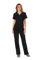 Cherokee WW610 Revolution Mock Wrap Top Black L CHWW610/BLAC/L