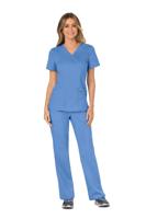 Cherokee WW610 Revolution Mock Wrap Top Ceil Blue 2XL CHWW610/Ceil Blue/2XL