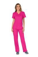 Cherokee WW610 Revolution Mock Wrap Top Electric Pink 2XL CHWW610/EPIN/2XL