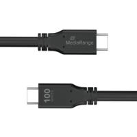 Mediarange USB Type-C Charge and Sync Cable with E-Mark Chip USB 3.2 Gen 1X2 3m Black MRCS218