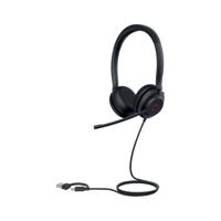Yealink UH35 Dual Wired On-ear Headset USB-A USB Certified for Microsoft Teams Black 1308163