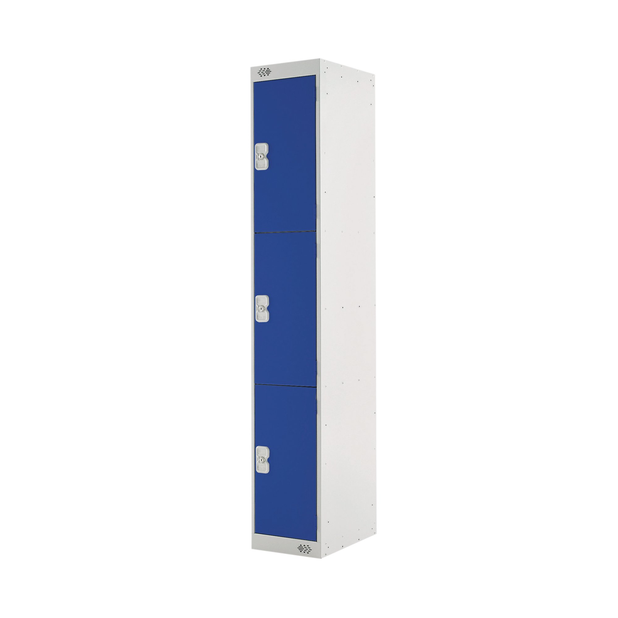 Three Compartment Locker 300x300x1800mm Blue Door M12213GUCF00