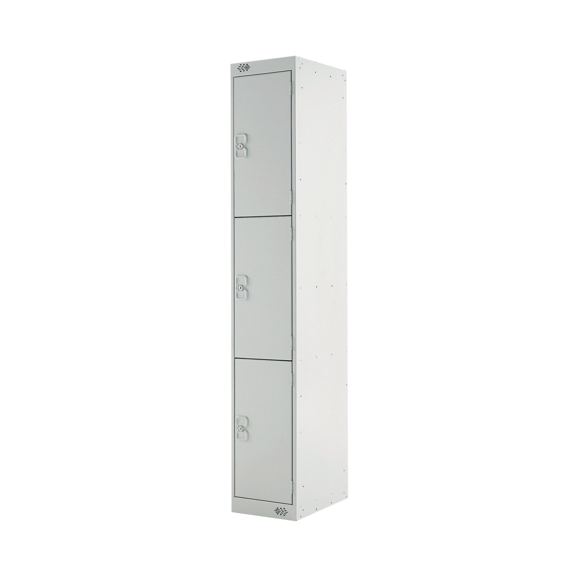Three Compartment Locker 300x300x1800mm Light Grey Door M12213GUGU00