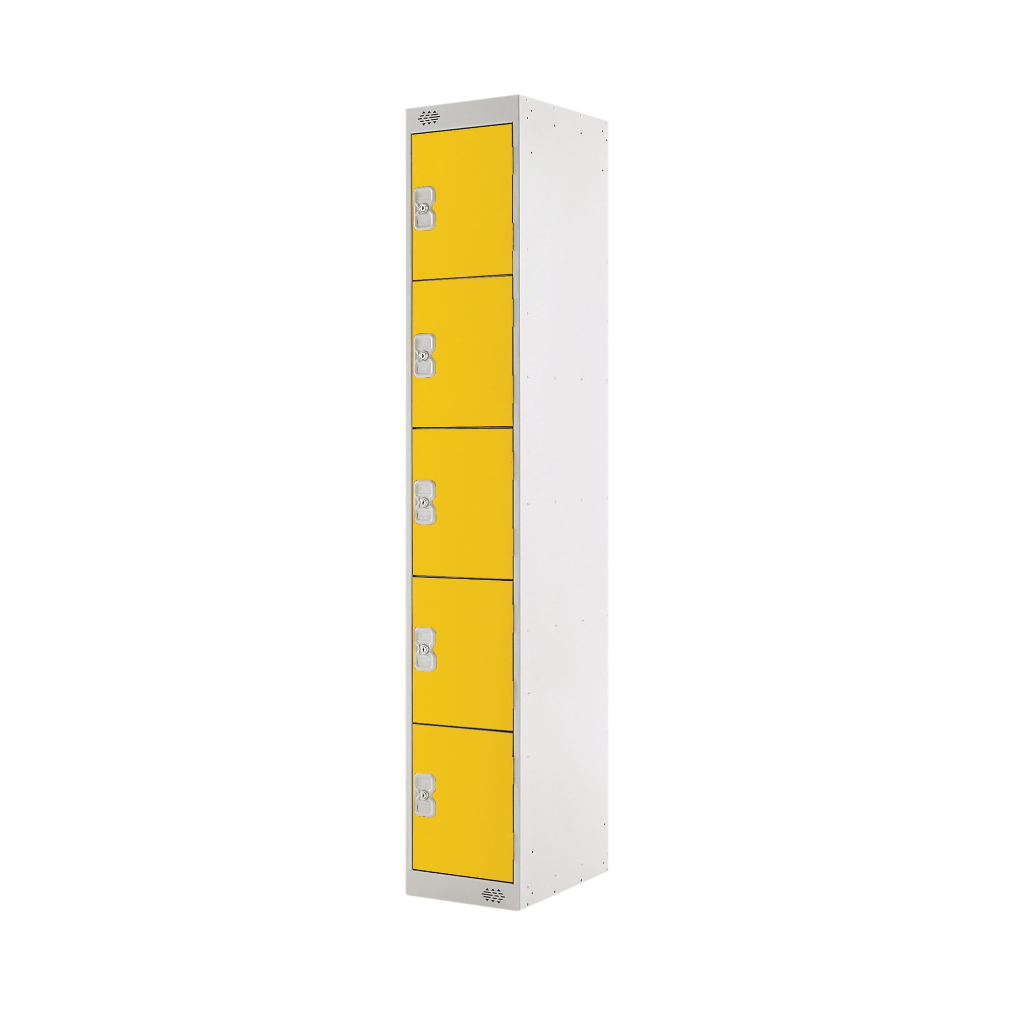 Five Compartment Locker 300x300x1800mm Yellow Door M12215GUYD00