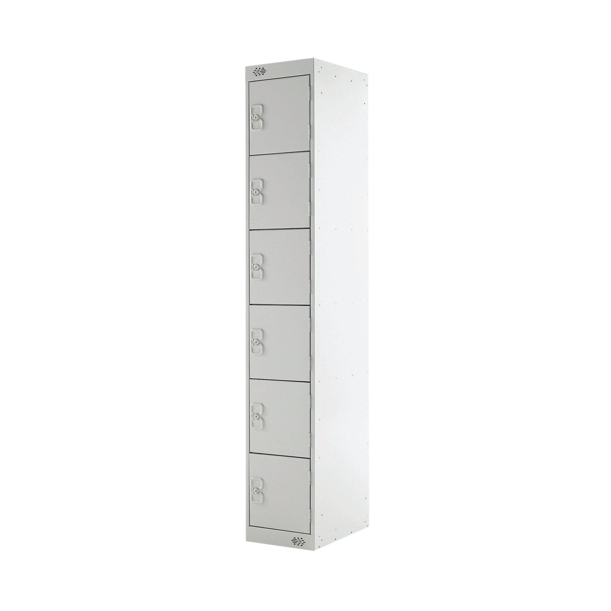 Six Compartment Locker 300x300x1800mm Light Grey Door M12216GUGU00