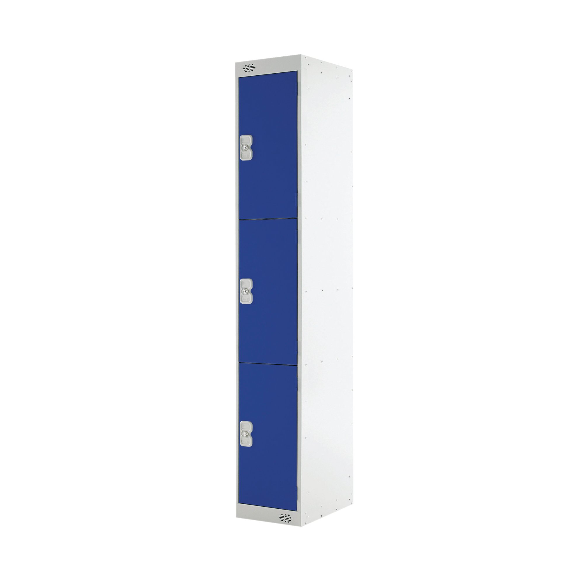 Three Compartment Locker 300x450x1800mm Blue Door M12513GUCF00