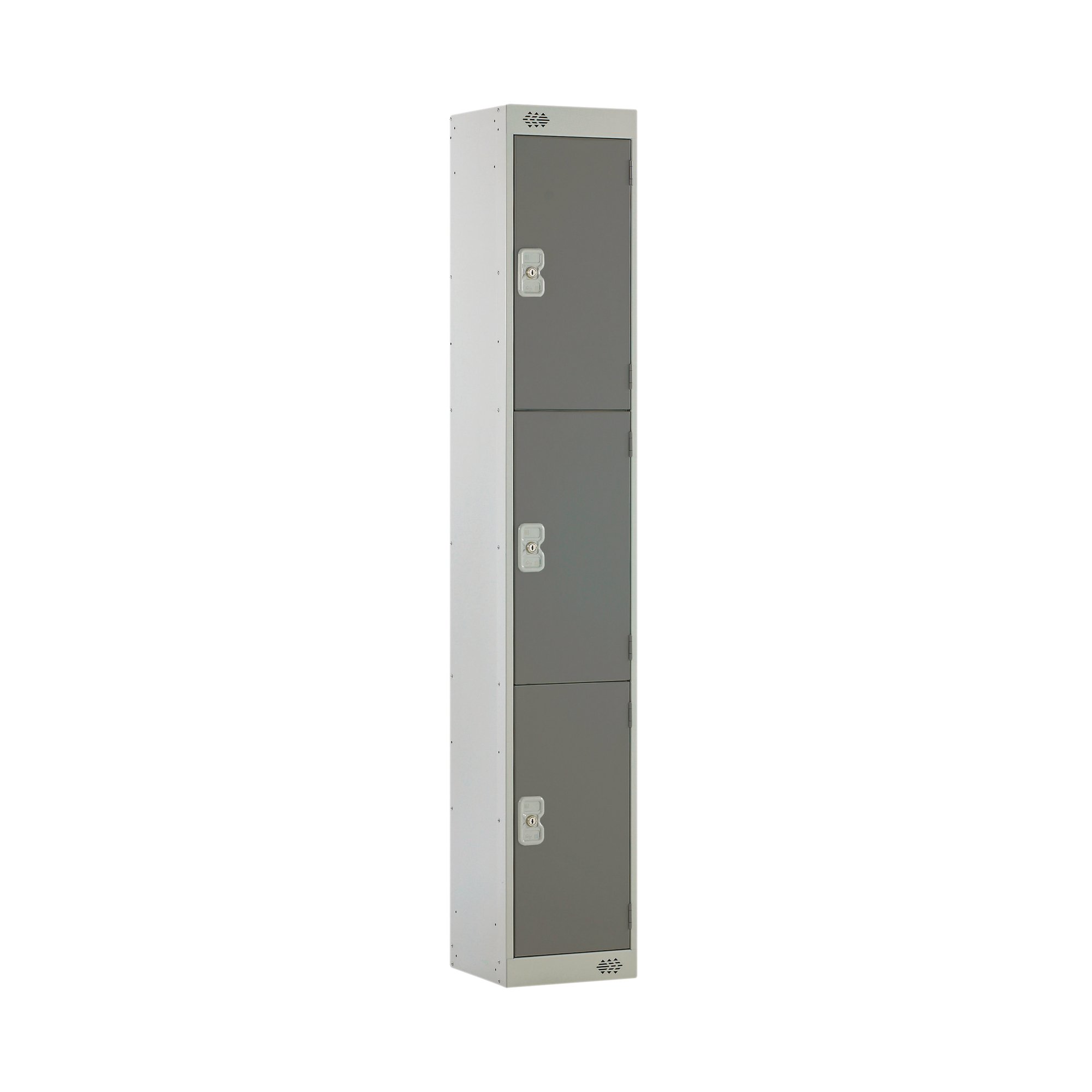 Three Compartment Locker 300x450x1800mm Dark Grey Door M12513GUHY00