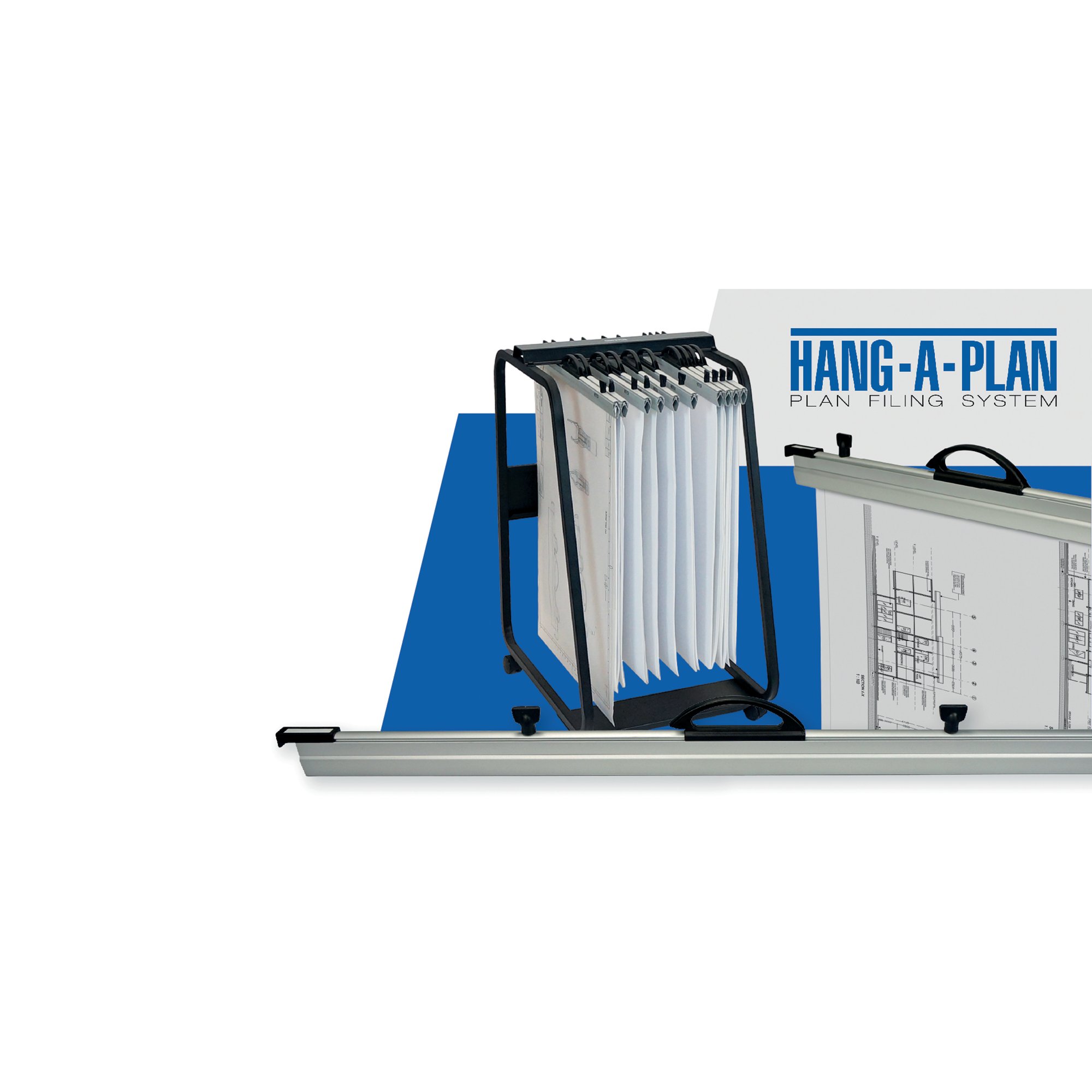 Arnos Hang-A-Plan Trolley A0 with Arnos Hang-A-Plan 10x General Binder A0 MF80002