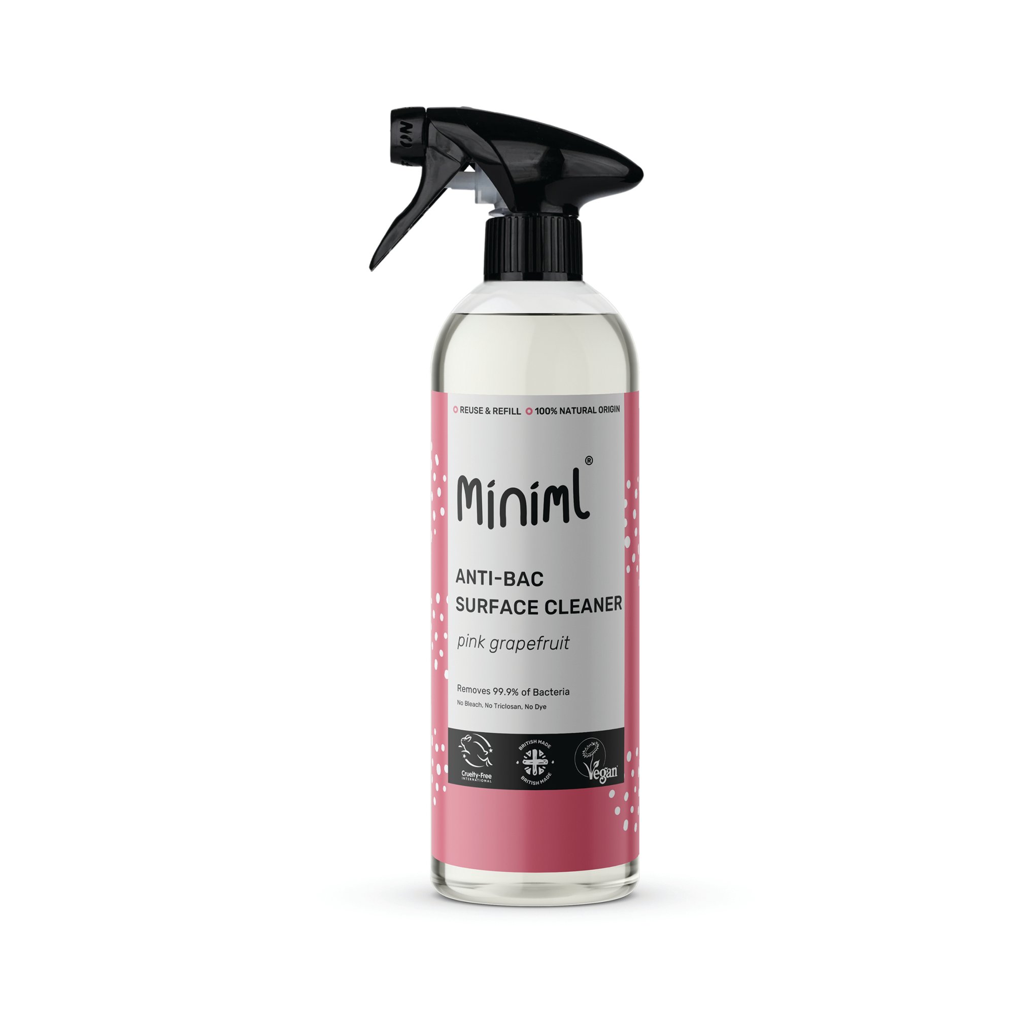 Miniml Anti-Bac Surface Cleaner Grapefruit 750ml Bottle MIN398