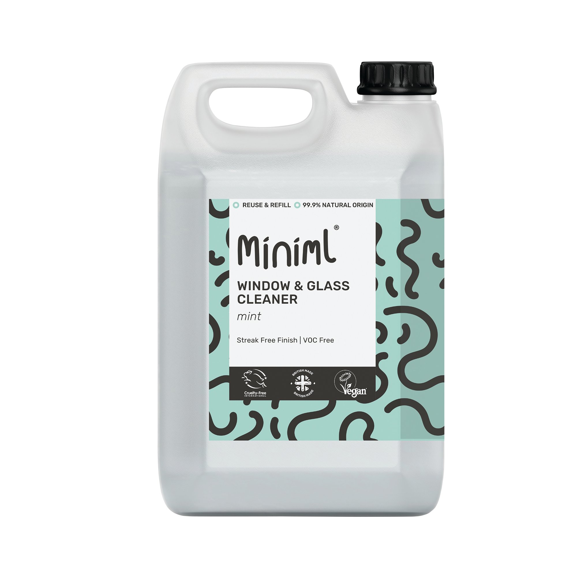 Miniml Window + Glass Cleaner Mint 5L Refill MIN401