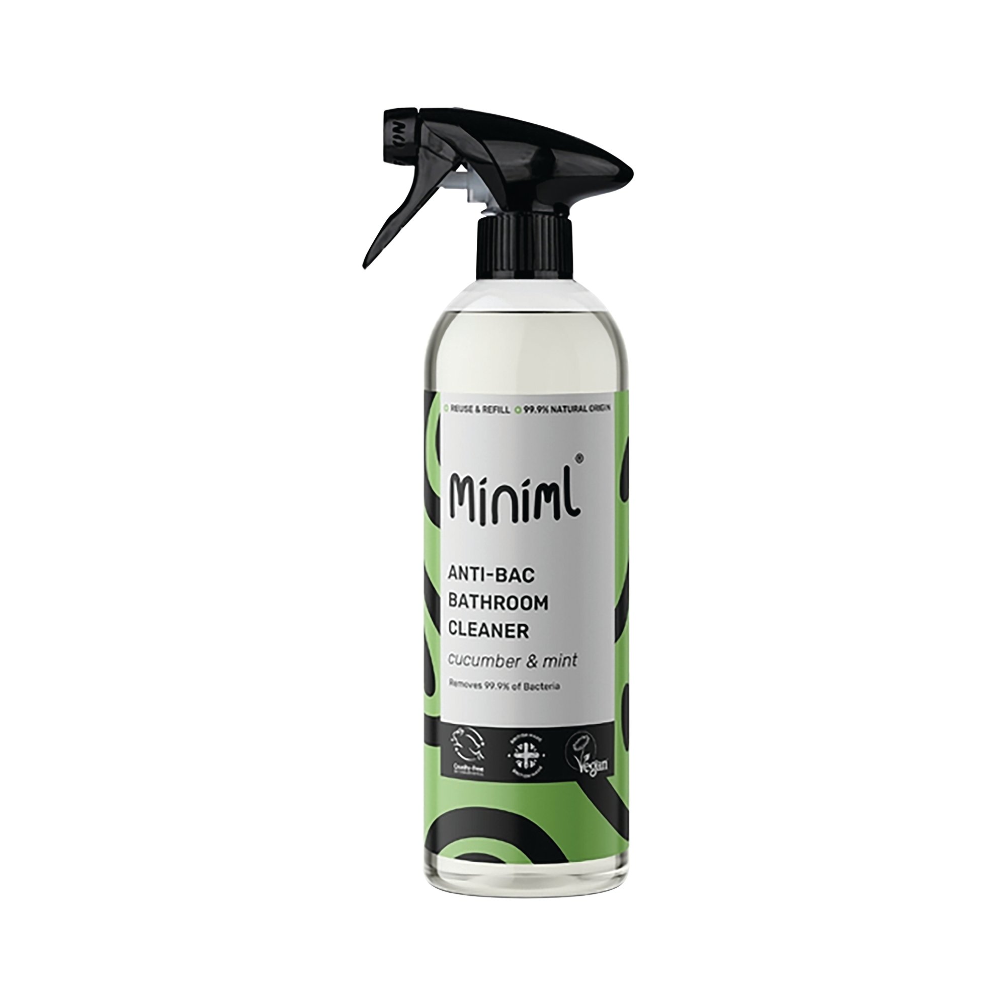 Miniml Bathroom Cleaner Cucumber + Mint 750ml Bottle MIN404