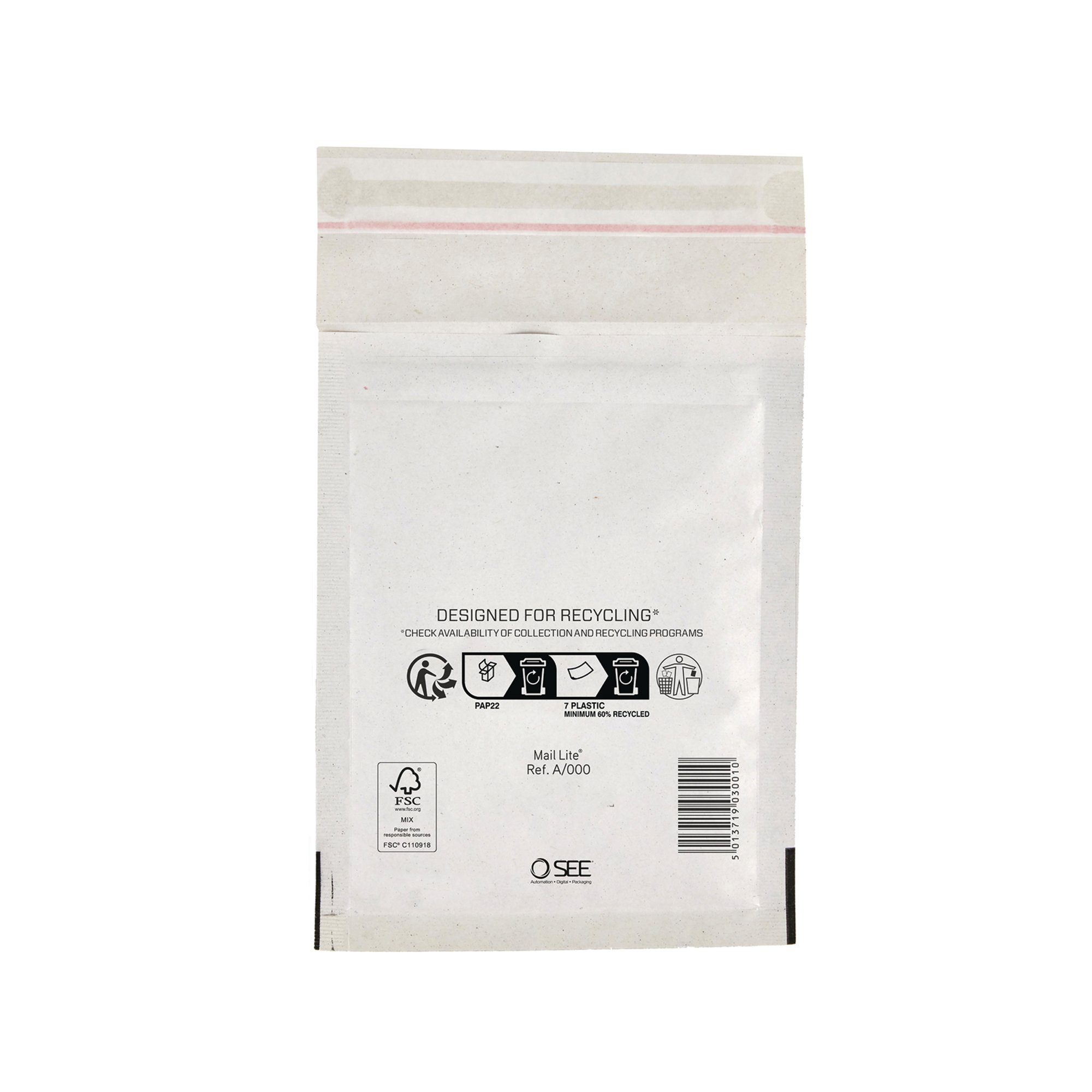 Sealed Air Bubble Lined Postal Bag White A000 110x160mm (Pack of 100) 103005566