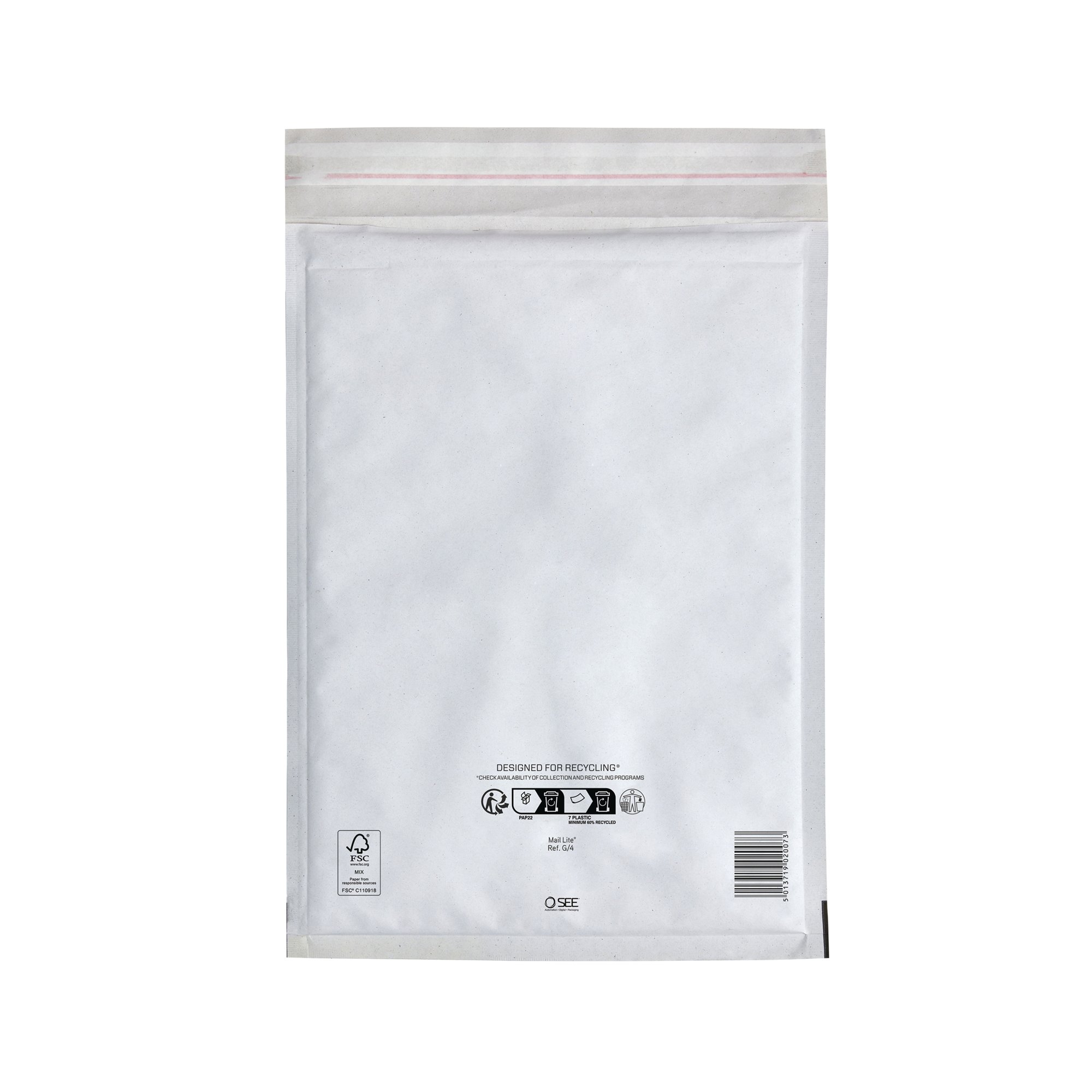 Sealed Air Bubble Lined Postal Bag White 240x330mm MLW G/4 (Pack of 50) 103005502