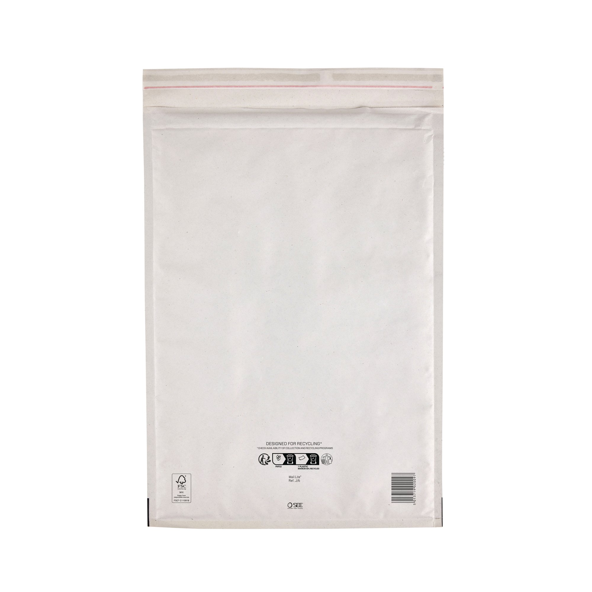 Sealed Air Bubble Lined Postal Bag White 300x440mm MLW J/6 (Pack of 50) 103005504