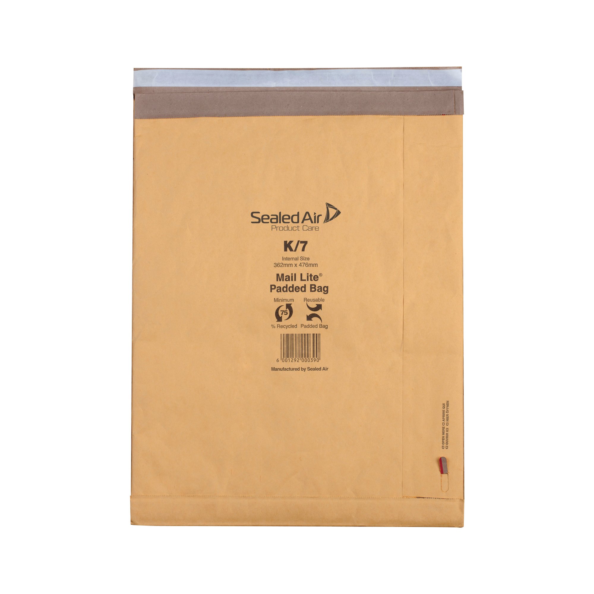 Sealed Air Padded Postal Bag K7 365x476mm Gold (Pack of 50) 100943514