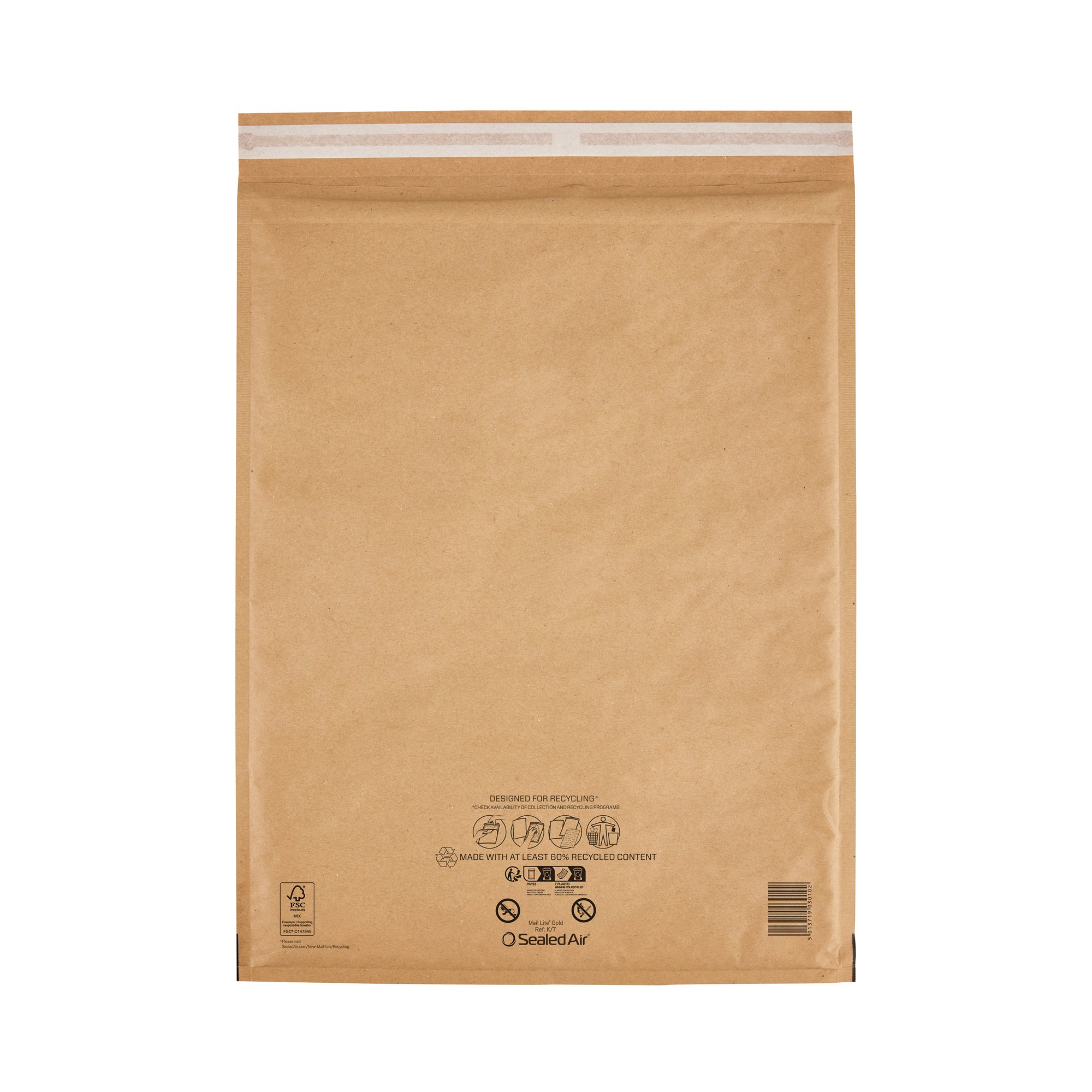 Sealed Air Mail Lite Bubble Postal Bag Gld K/7 Pack of 100 101273333