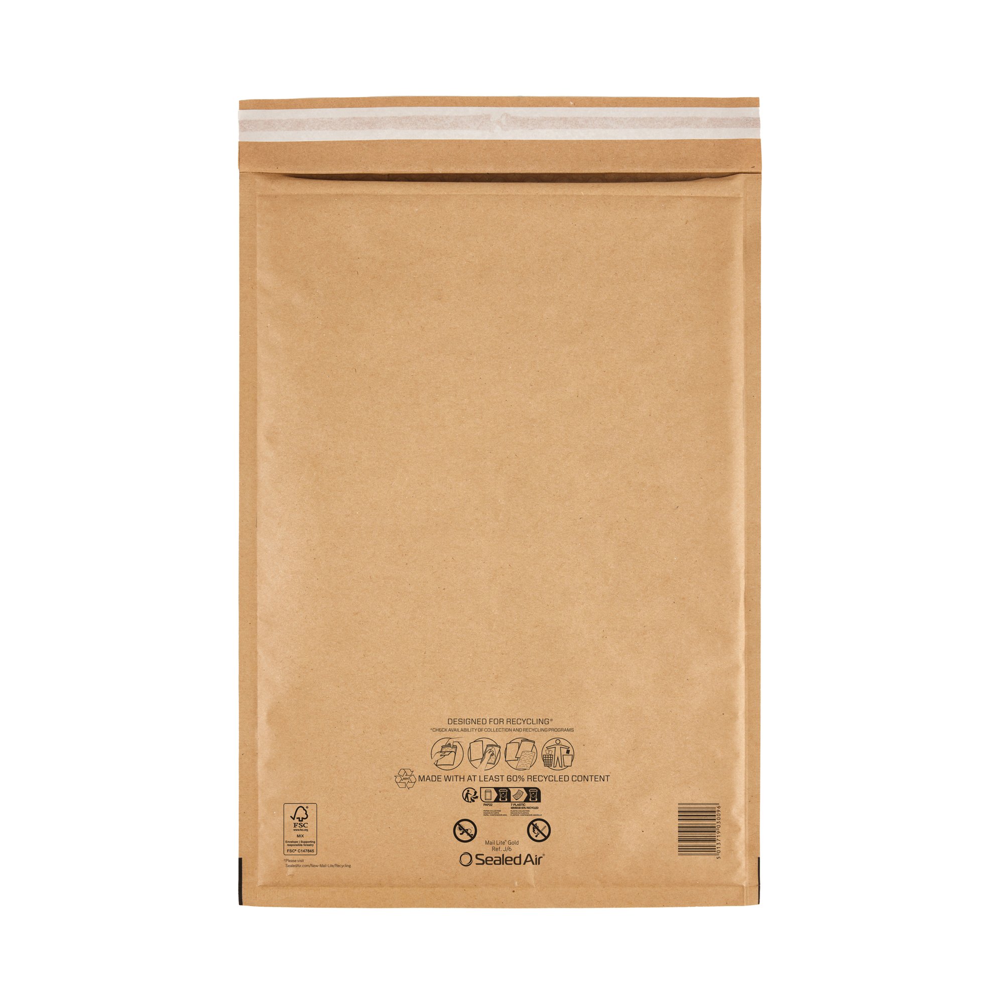 Sealed Air Mail Lite Bubble Postal Bag Gld J/6 Pack of 100 101273332