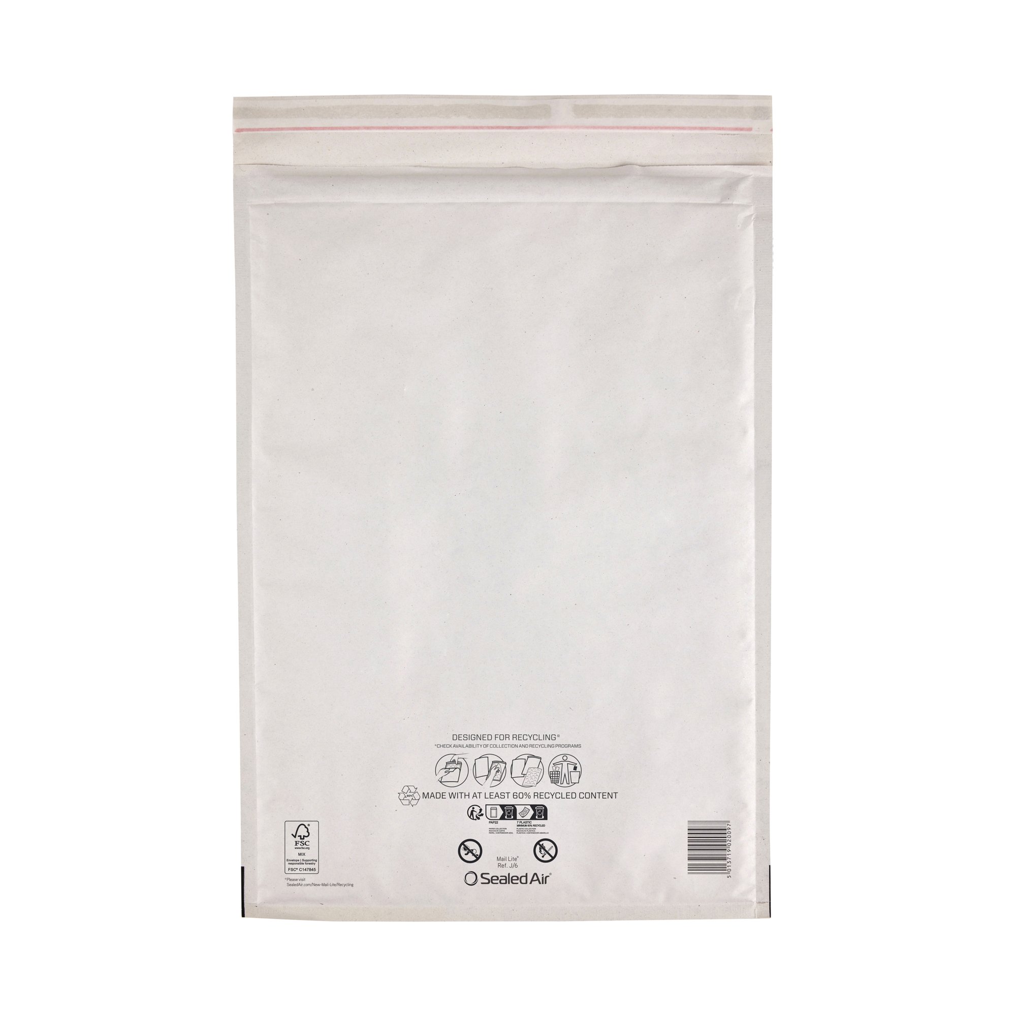 Sealed Air Mail Lite Bubble Postal Bag Wht J/6 Pack of 100 101273381