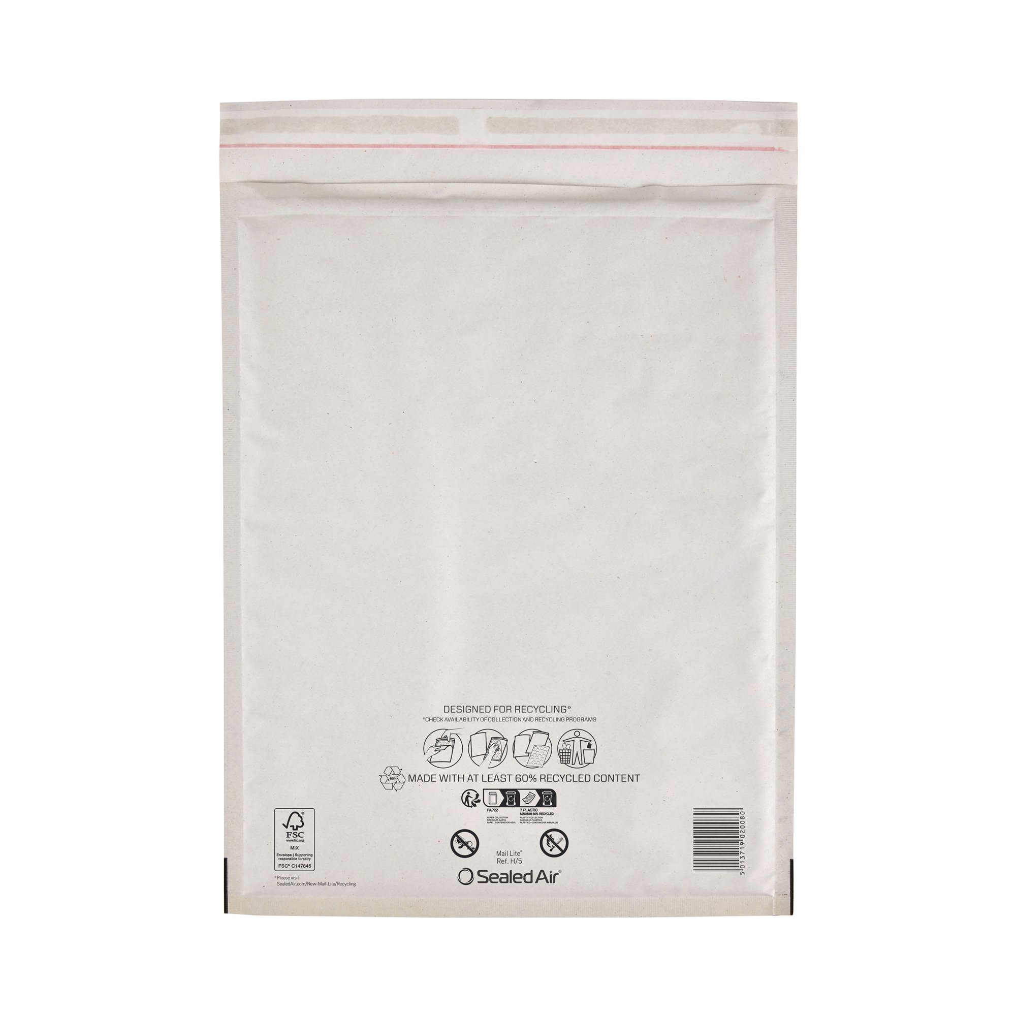 Sealed Air Mail Lite Bubble Postal Bag Wht H/5 Pack of 100 101273350