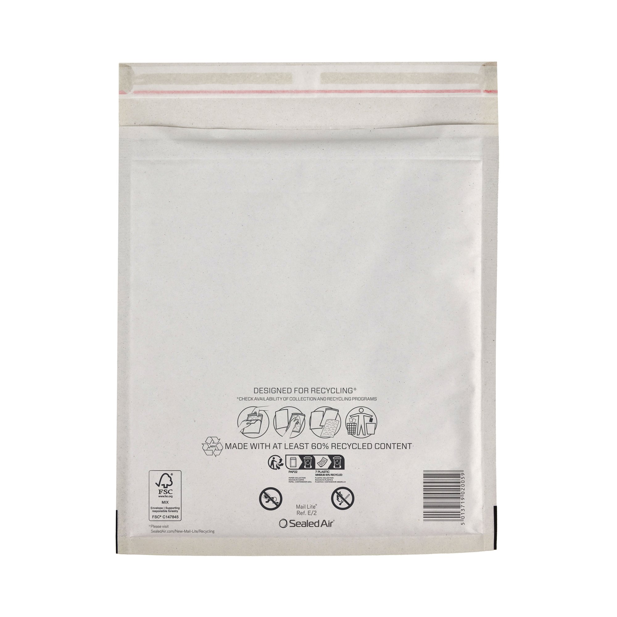 Sealed Air Mail Lite Bubble Postal Bag Wht E/2 Pack of 200 101273348