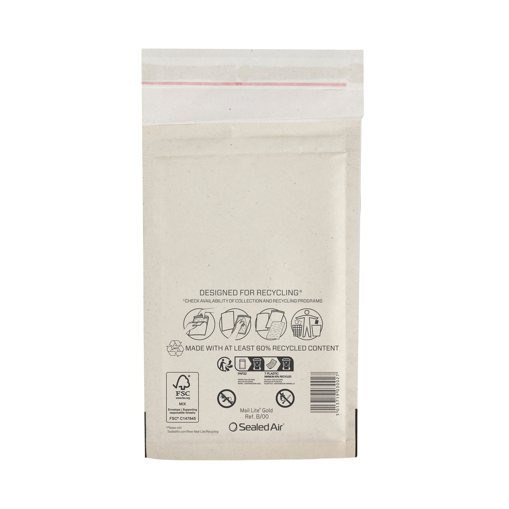 Sealed Air Mail Lite Bubble Postal Bag Wht B/00 Pack of 200 101273280