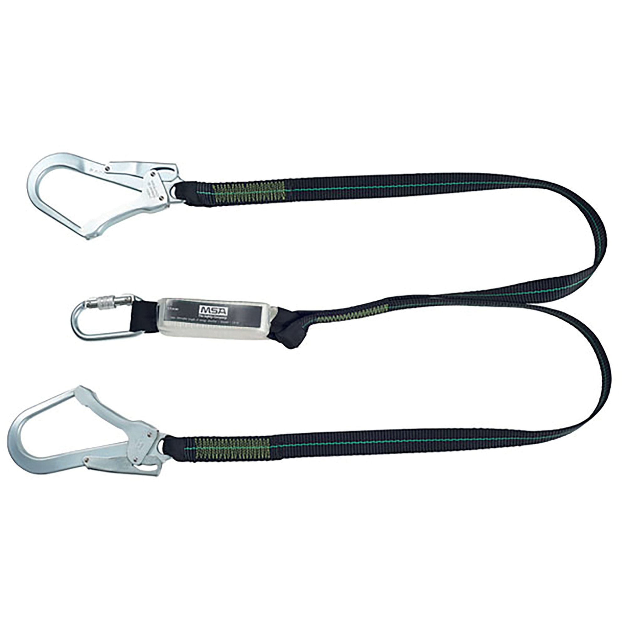 MSA 1.5m Webbing Twin Leg Lanyard Chrome MSA10185612