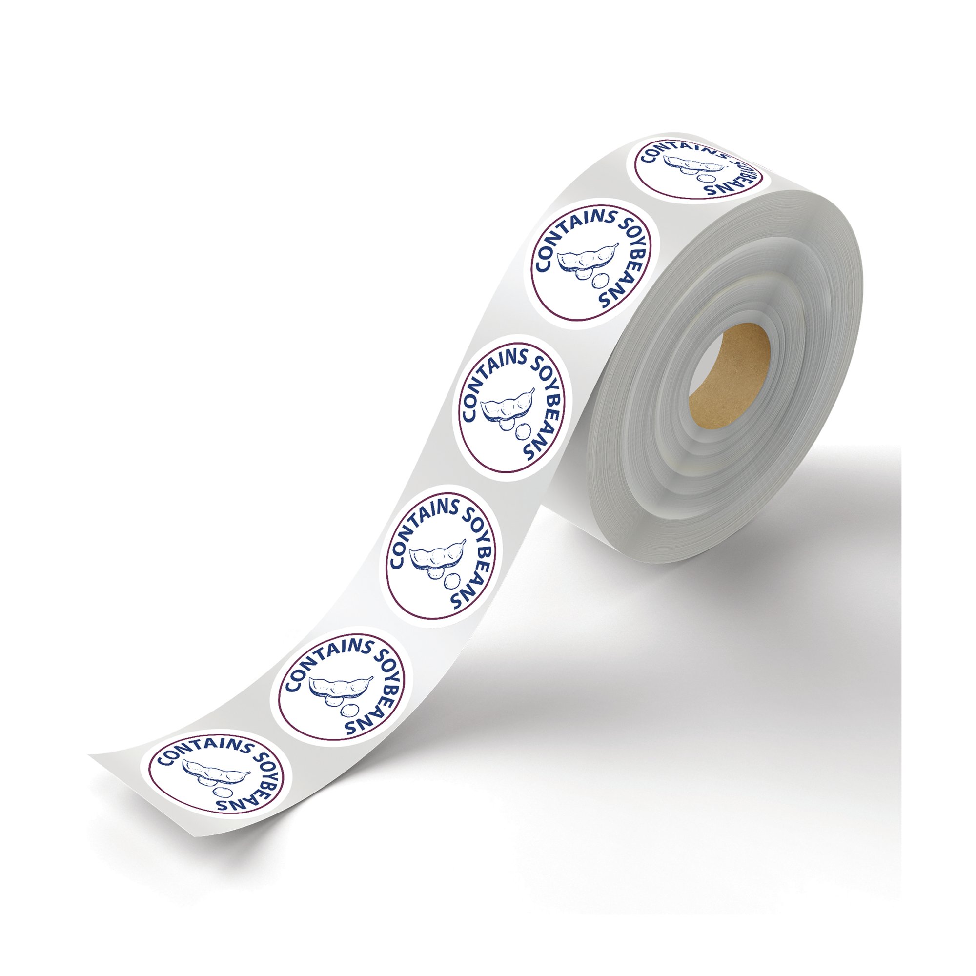 MyCafe Food Label Contains Soy Beans Removable Pack of 1000 MYC10621