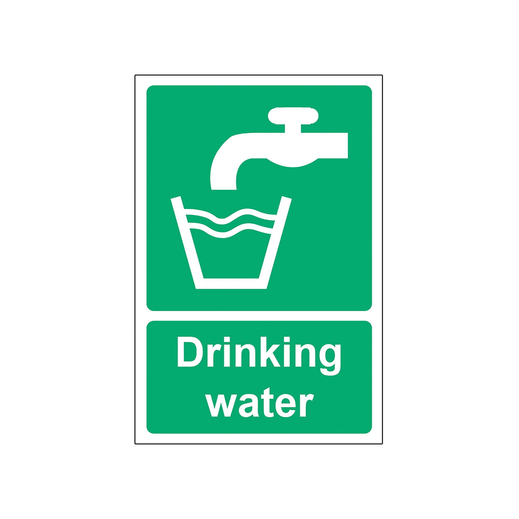 MyCafe Drinking Water Sign Self Adhesive Vnl 100x150 MYC10704
