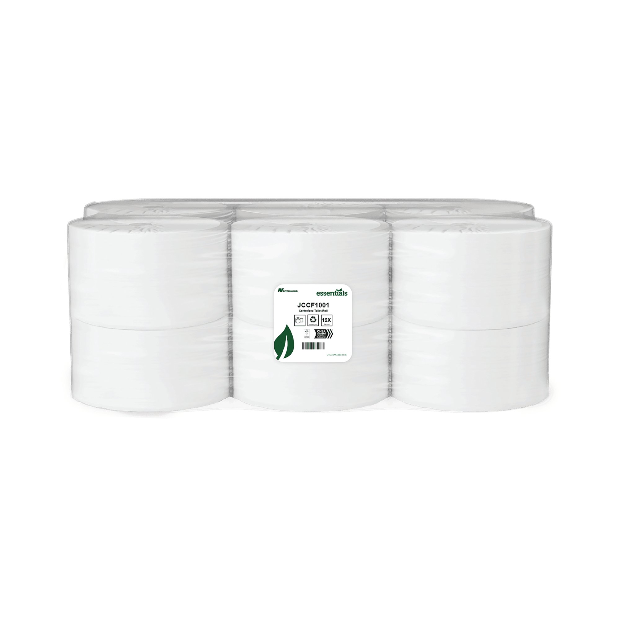 Centrefeed Toilet Roll 2-Ply 270 Sheets Per Roll 100m (Pack of 12) JCCF1001DS