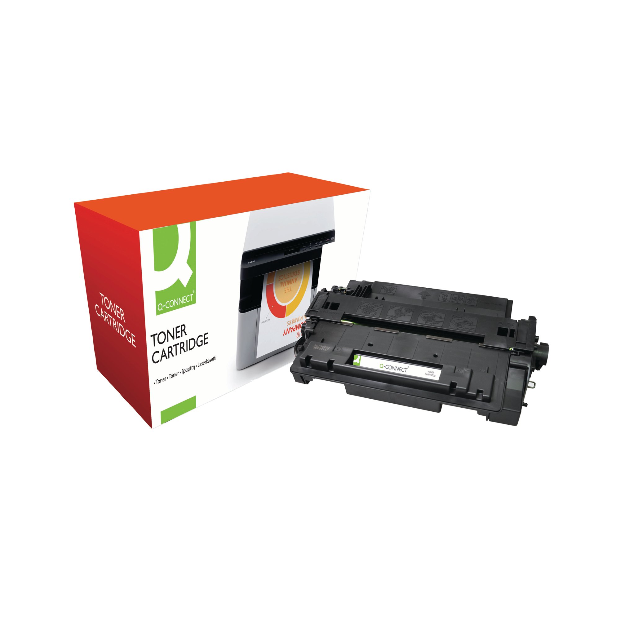 Q-Connect Compatible Toner Cartridge Black For HP CE255A CE255A-COMP