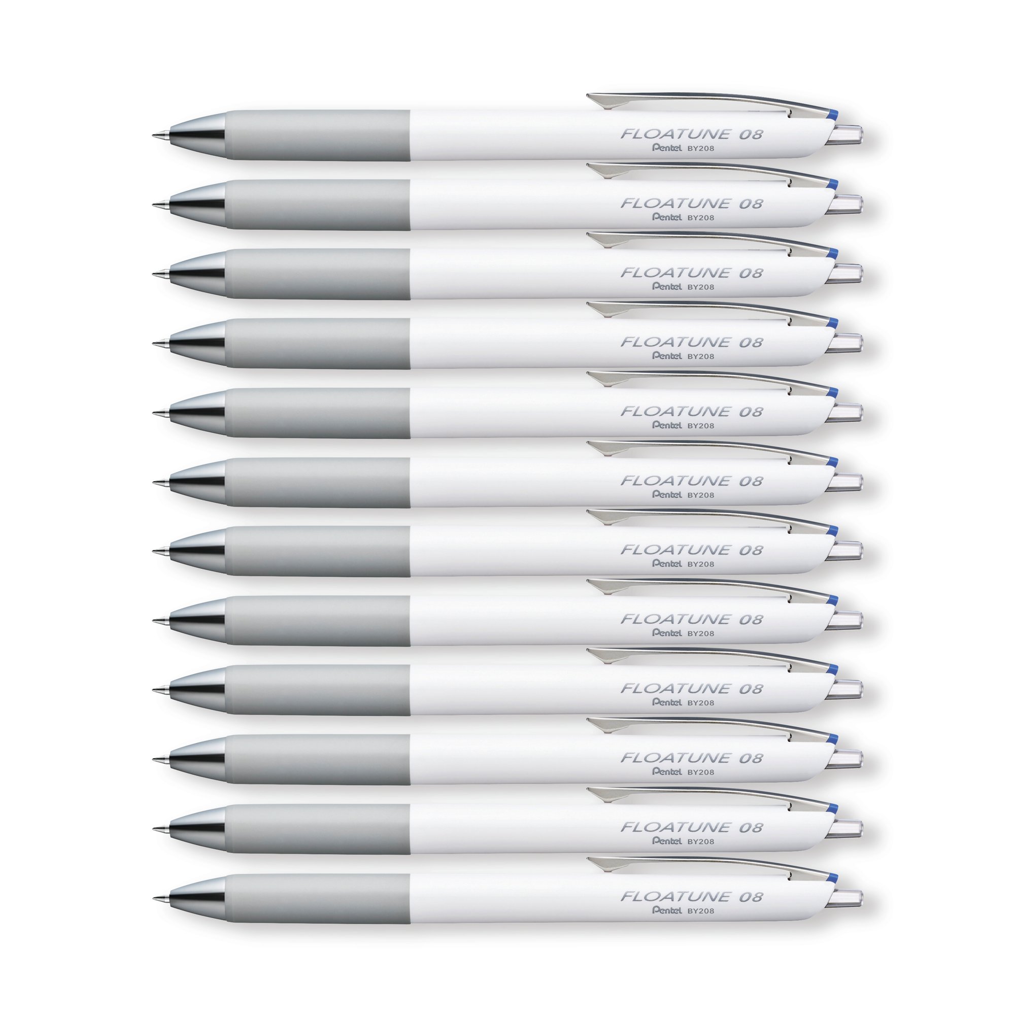 Pentel Floatune Retractable Rollerball 0.8mm Blue Pack of 12 BY208-CX